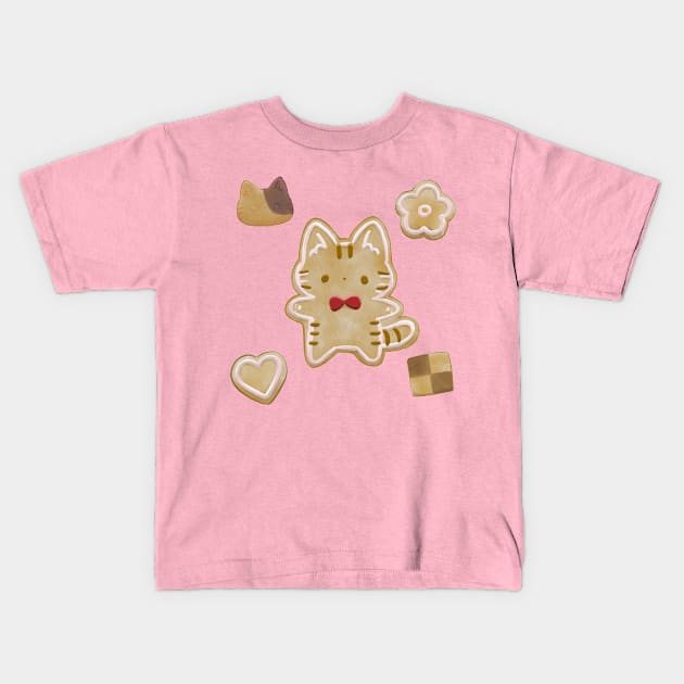 Cookie, the ginger cat Kids T-Shirt by mamemomo